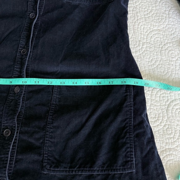 Blue Buttoned Tie Front Long Sleeve Dress - Picture 8 of 11